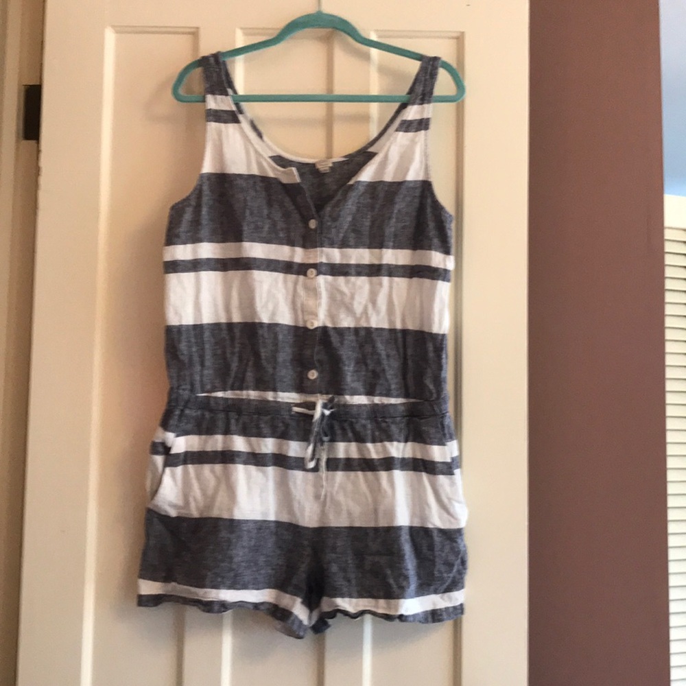 Linen drawstring jumpsuit, sz L